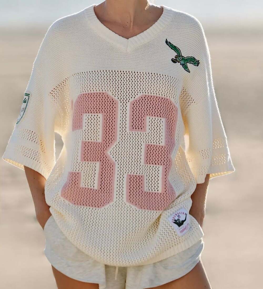 Mitchell & Ness Philadelphia Eagles Jersey Sweater Size M